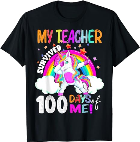 15 Unicorn 100 Days Of School Shirt Designs Bundle P8, Unicorn 100 Days Of School T-shirt, Unicorn 100 Days Of School png file, Unicorn 100