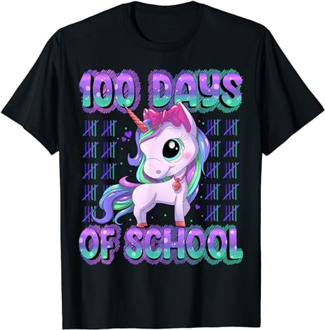 15 Unicorn 100 Days Of School Shirt Designs Bundle P11, Unicorn 100 Days Of School T-shirt, Unicorn 100 Days Of School png file, Unicorn 100