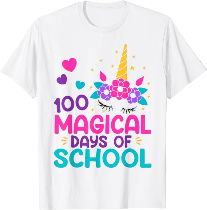 15 Unicorn 100 Days Of School Shirt Designs Bundle P20, Unicorn 100 Days Of School T-shirt, Unicorn 100 Days Of School png file, Unicorn 100