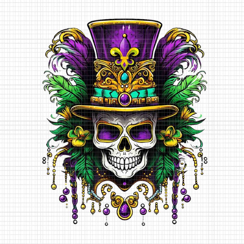 Mardi Gras Sugar Skull Carnival Png, Mardi Gras Skull Png, Mardi Gras Png