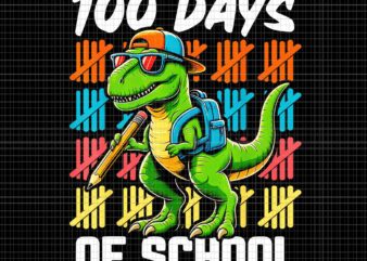 100 Days Of School Dinosaur Trex Png, 100th Day Of School Png, School Dinosaur Png