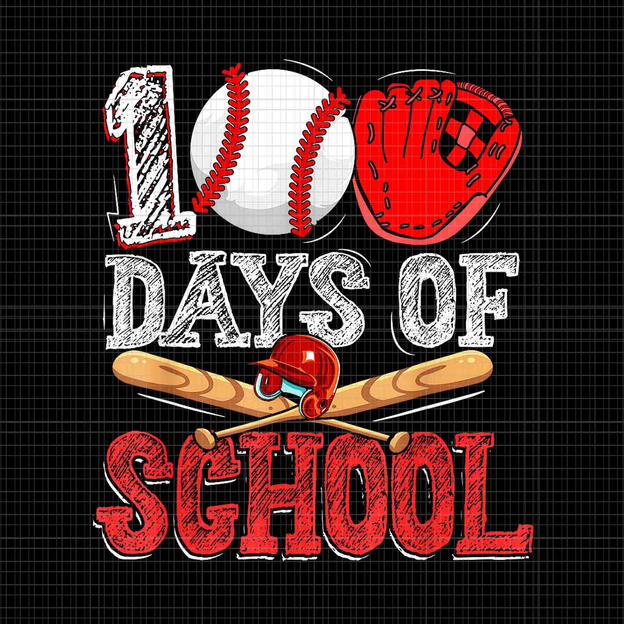 100 days store of school baseball