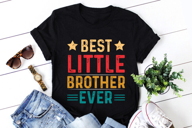 Best Little Brother Ever T-Shirt Design