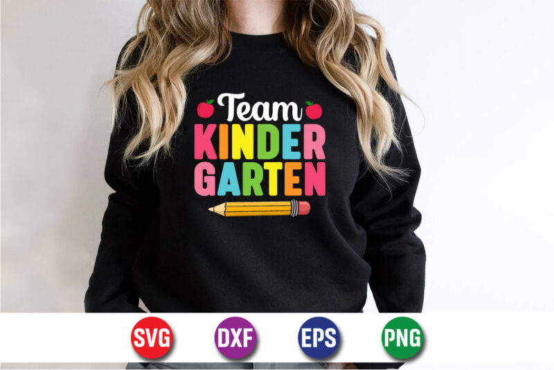 Team Kinder Garten, 100 days of school shirt print template, second grade svg, 100th day of school, teacher svg, livin that life svg