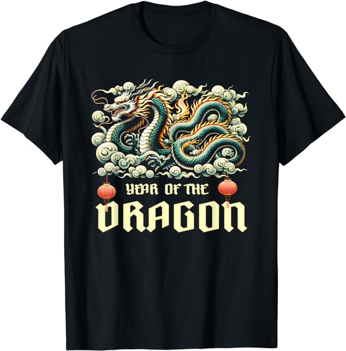 Chinese Lunar New Year 2024 Year of the Dragon Zodiac Gift T-Shirt ...