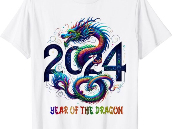 Chinese lunar new year 2024 year of the dragon zodiac sign t-shirt