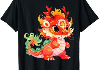 Chinese New Year 2024 Baby Dragon Kids Gifts Celebration T-Shirt