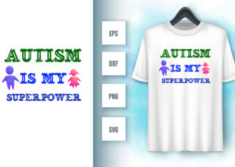 Autism t shirt vector