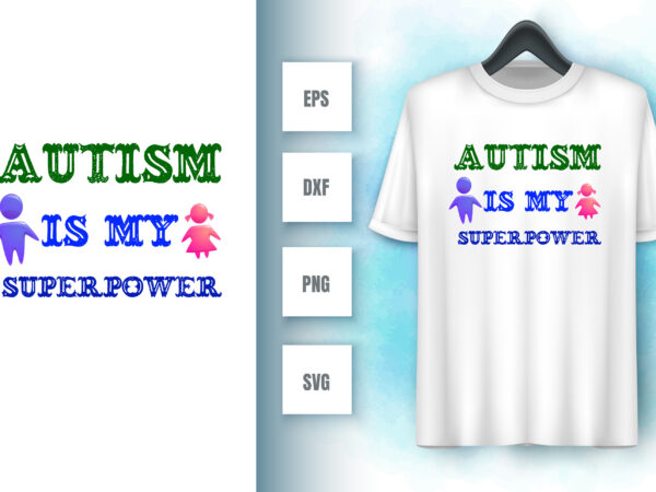 Autism t shirt vector