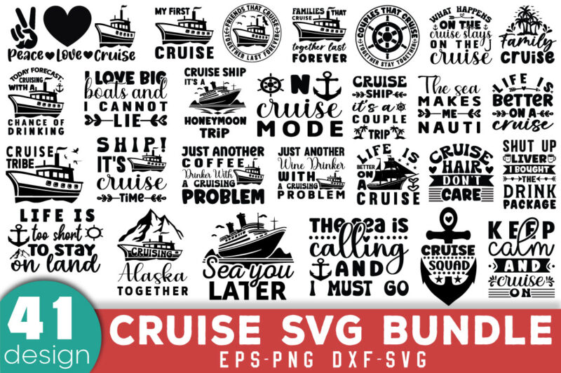 Cruise T-shirt Bundle Cruise SVG Bundle