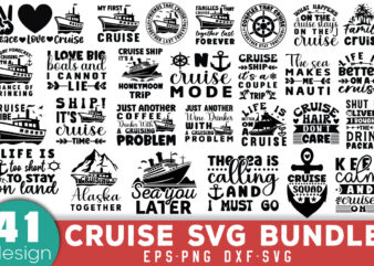 Cruise T-shirt Bundle Cruise SVG Bundle