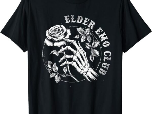 Elder emo club vintage skeleton t-shirt