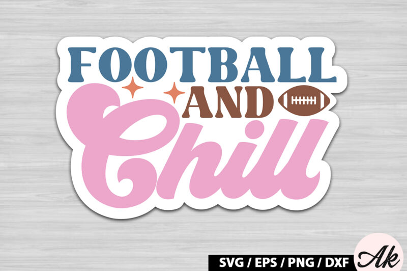 Retro football Stickers SVG Bundle