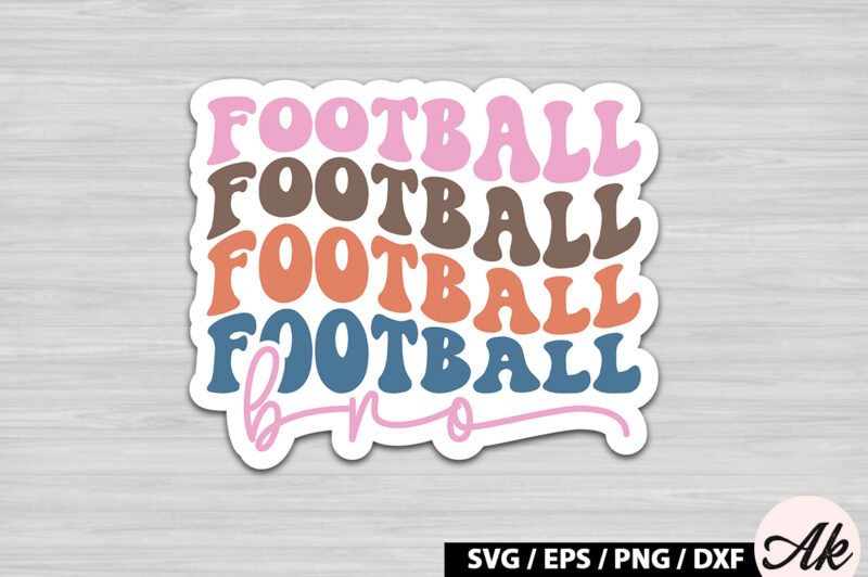 Football bro Retro Stickers