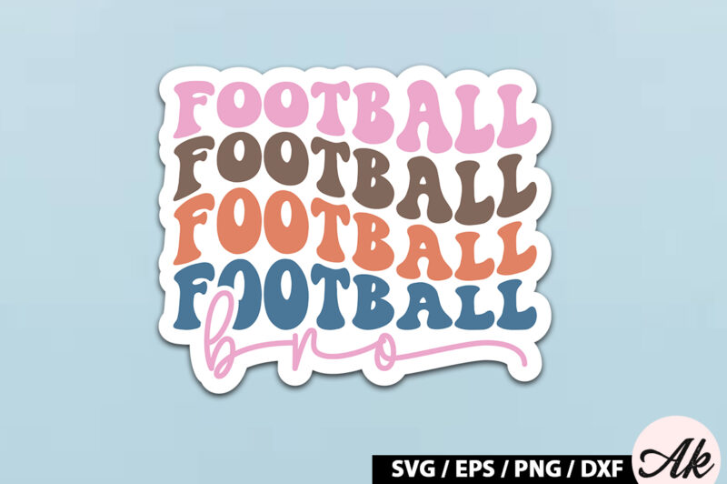 Football bro Retro Stickers