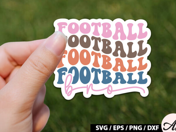 Football bro retro stickers t shirt graphic design