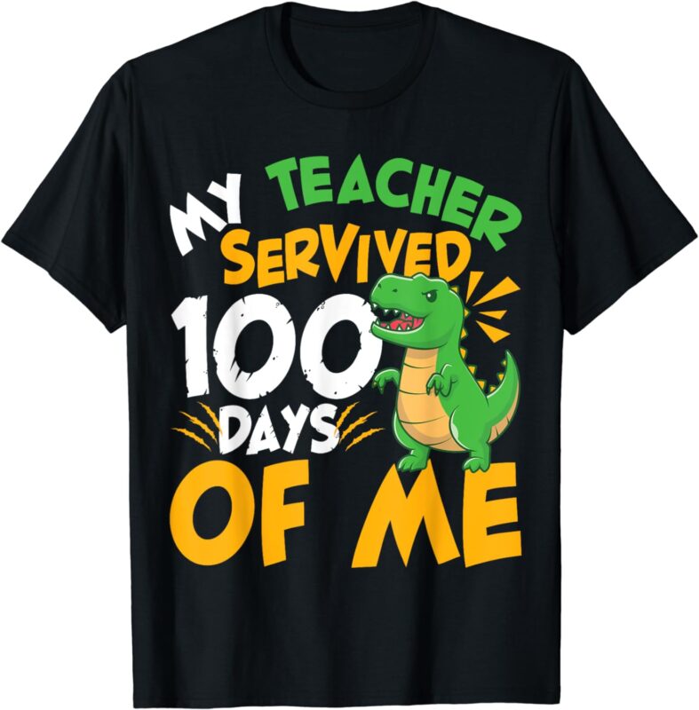 Funny 100 Days Of School Dinosaur 100th Day Of School Boys T-Shirt