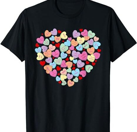 Funny anti valentines day candy conversation heart single t-shirt