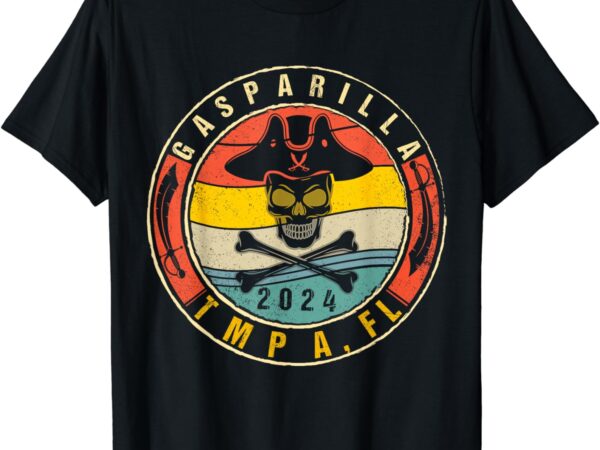 Gasparilla 2024 pirate festival skull ship gasparilla establ t-shirt