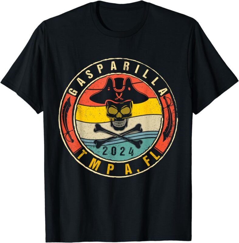 Gasparilla 2024 Pirate Festival Skull Ship Gasparilla Establ T-Shirt