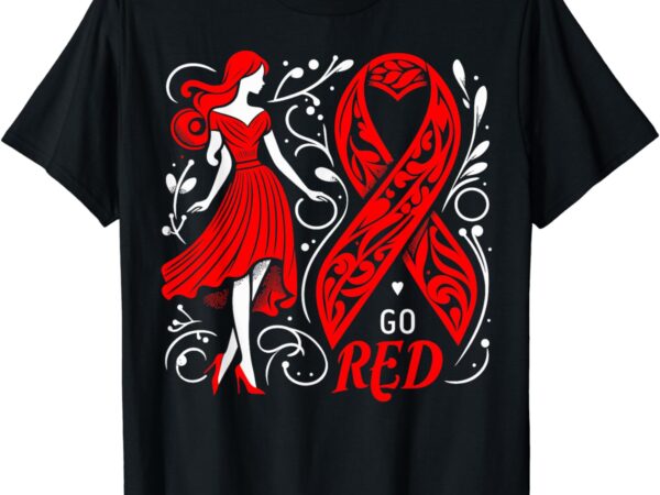 Go red heart disease awareness shirts american women warrior t-shirt