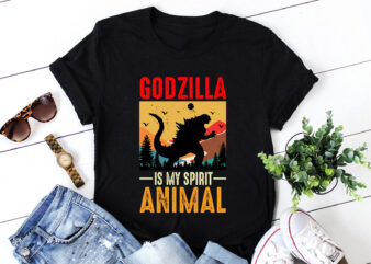 Godzilla is my Spirit Animal T-Shirt Design