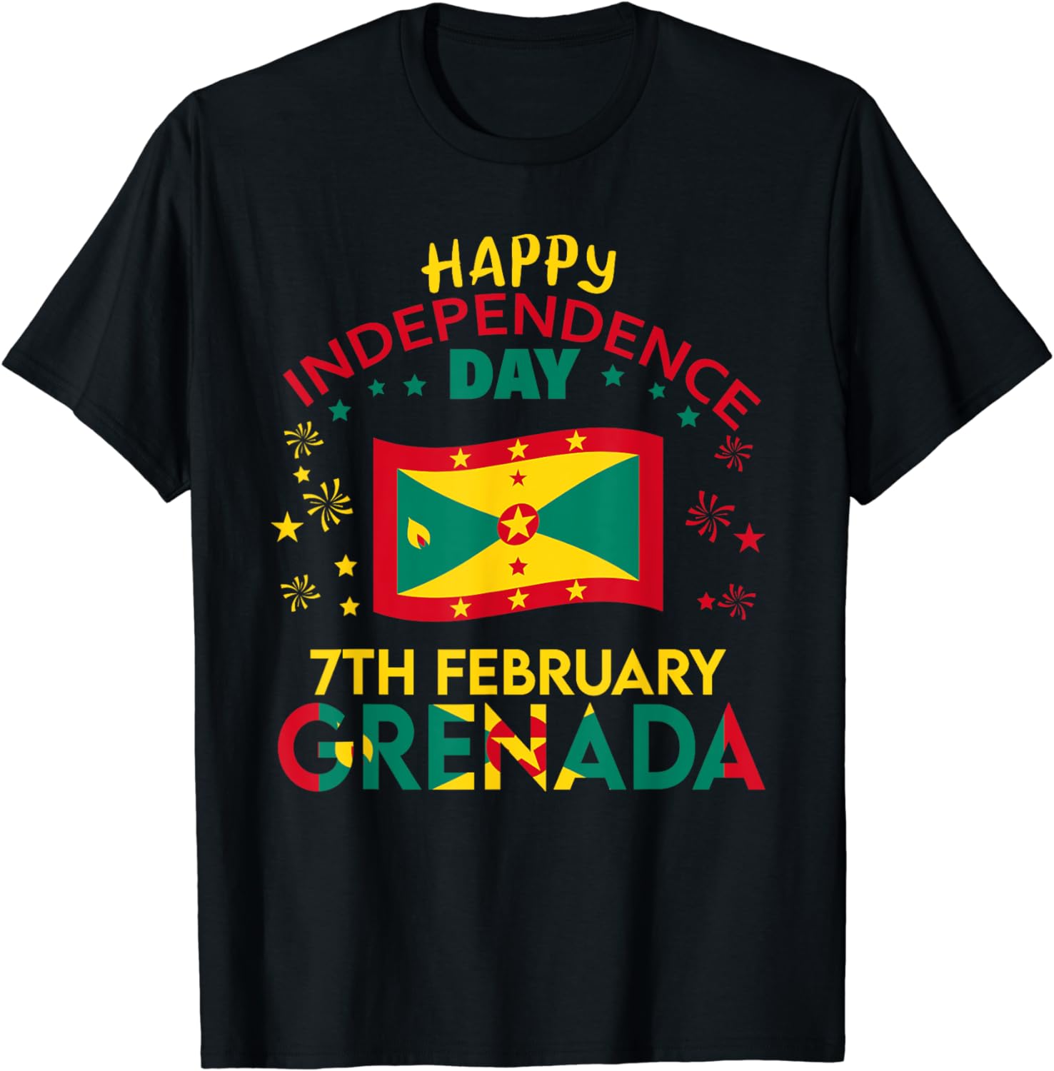 Grenada 50th Independence Day Grenadian Pride Grenada Flag T-Shirt ...