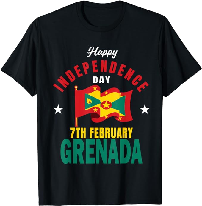 Grenada Independence Day tshirt Grenadian Grenada Flag Heart T-Shirt