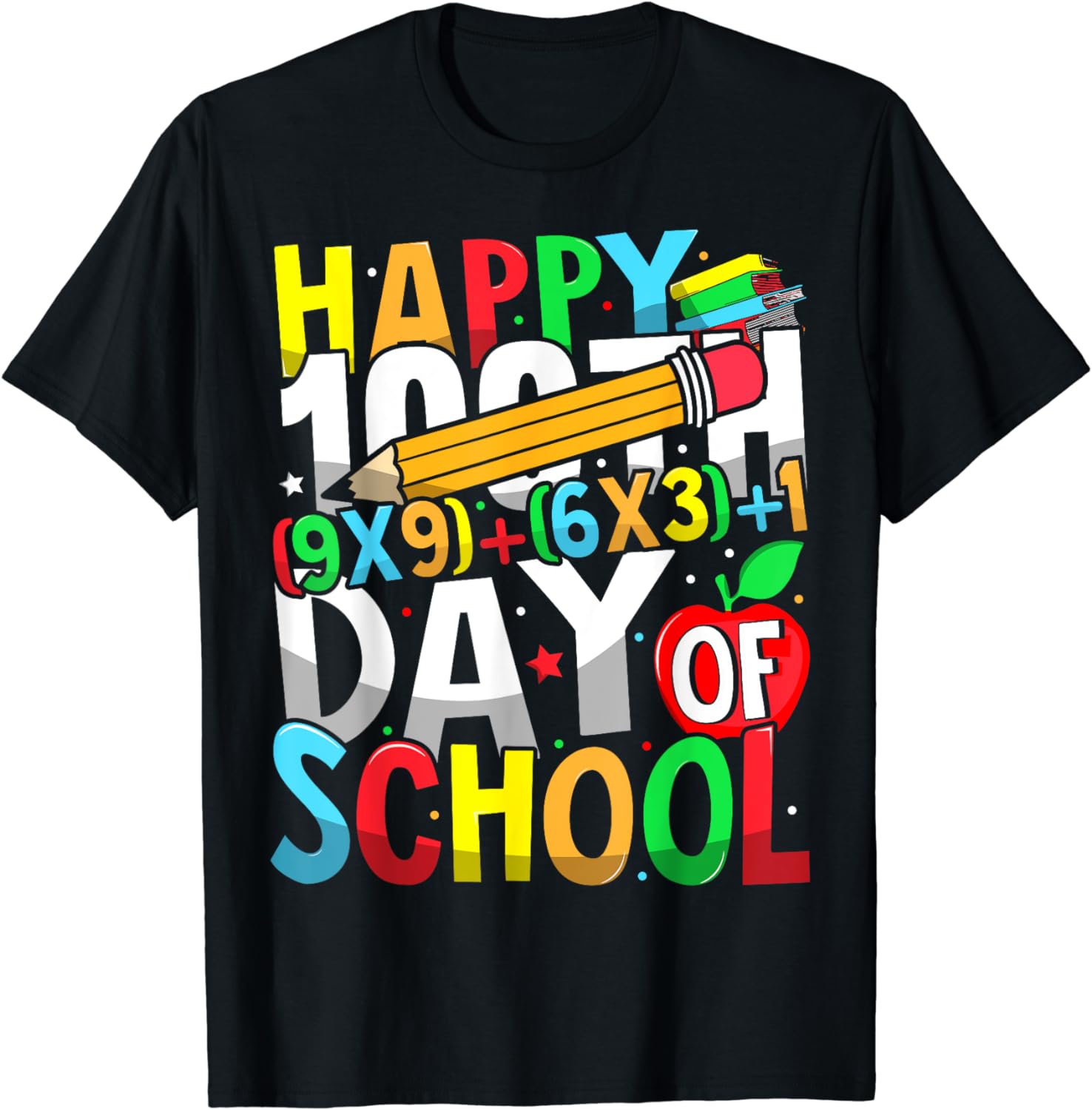 Happy 100th Day of School Math Formula For Teacher Kids T-Shirt - Buy t ...