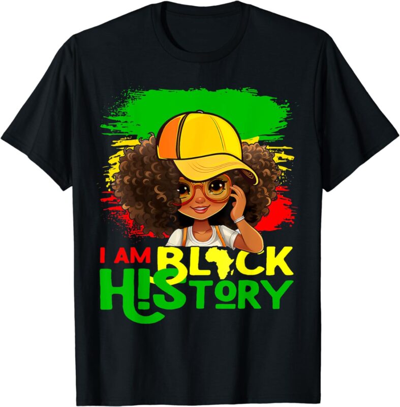 I Am Black History Shirt for Kids Women Black History Month T-Shirt