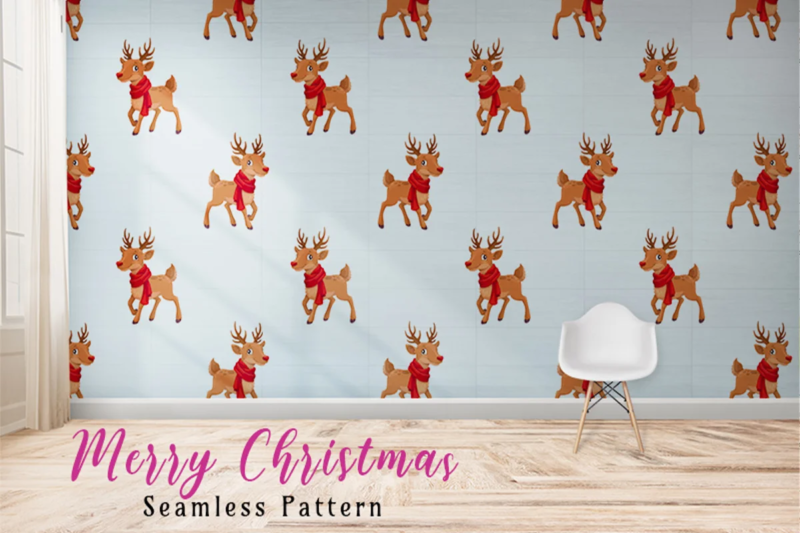 Merry Christmas 20 Illustration and 60 Seamless Pattern 80 Combo Bundle