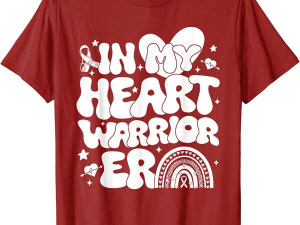 In my heart warrior era heart disease awareness wear red kid t-shirt