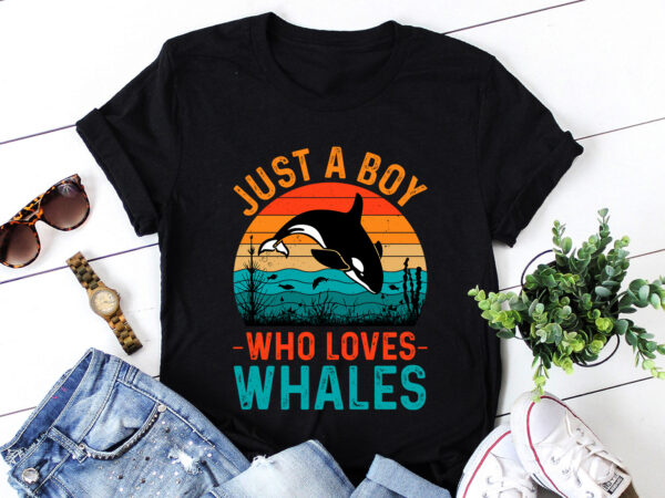 Just a boy who loves whales t-shirt design