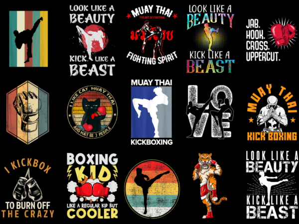 15 kickboxing shirt designs bundle, kickboxing t-shirt, kickboxing png file, kickboxing digital file, kickboxing gift, kickboxing download 1