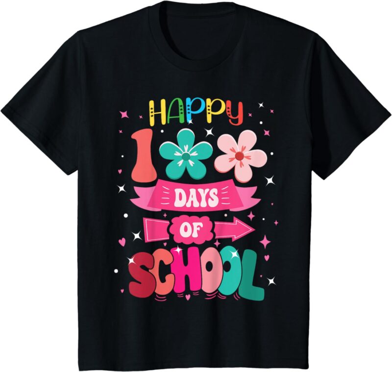 Kids 100 Days Of School Shirt Toddler Girl 100th Day Of School T-Shirt