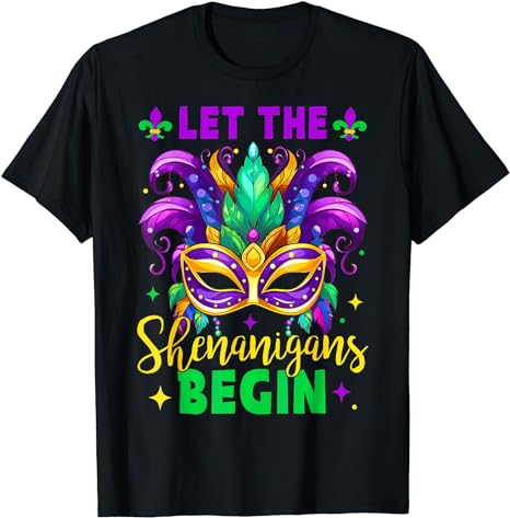 Let The Shenanigans Begin Mardi Gras Lips Kids Men Women T-Shirt