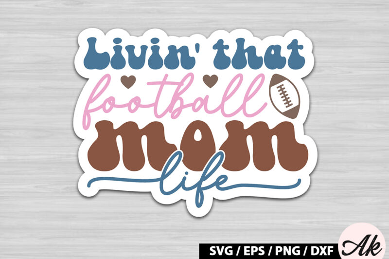 Retro Football Stickers SVG Bundle