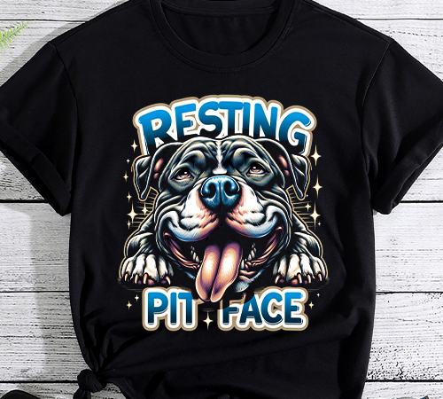 Vintage pitbull resting pit face – funny pitbull lovers t-shirt