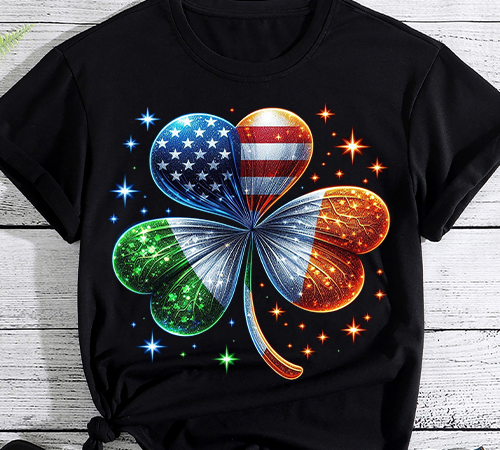 Irish american flag ireland flag st patricks day gift lucky t-shirt