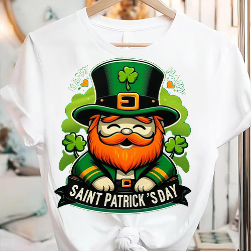 Kids Happy St Patricks Day Leprechaun Toddler Shamrock Boy Girls T-Shirt