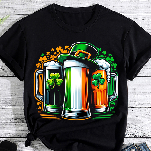 Irish American Flag Ireland Flag ST PATRICKS DAY Gift Lucky T-Shirt