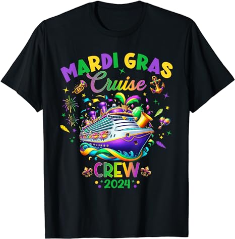 Mardi Gras Cruise 2024 Ship Family Matching Trip New Orleans T-Shirt