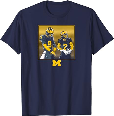 Michigan Football J.J. McCarthy & Blake Corum Rings License T-Shirt