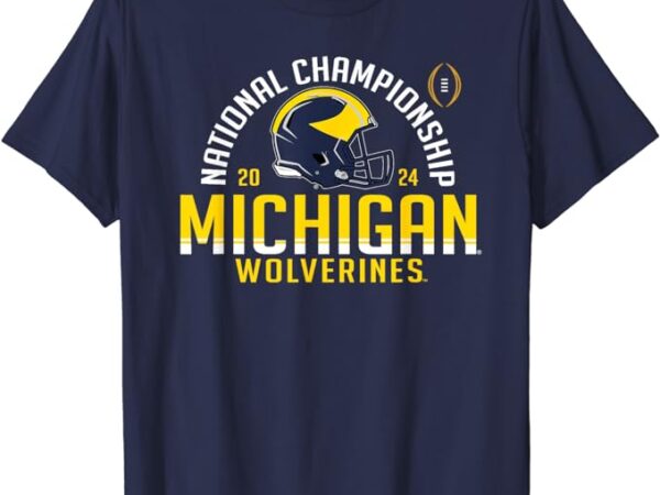 Michigan wolverines 2024 cfp national championship arch navy t-shirt