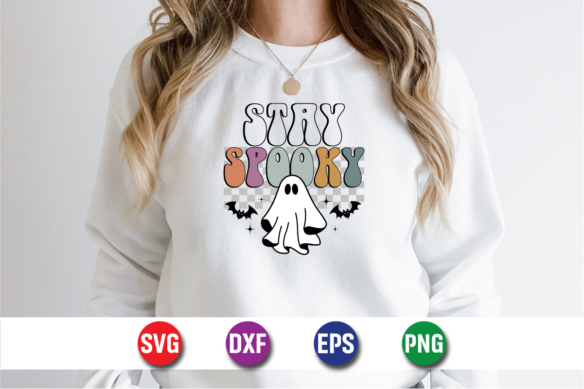 Stay Spooky Halloween SVG T-Shirt Design Print Template - Buy t-shirt ...