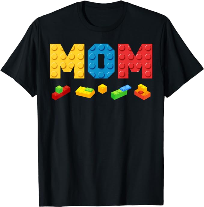 Mom Master Builder Building Bricks Blocks Family Daddy T-Shi T-Shirt