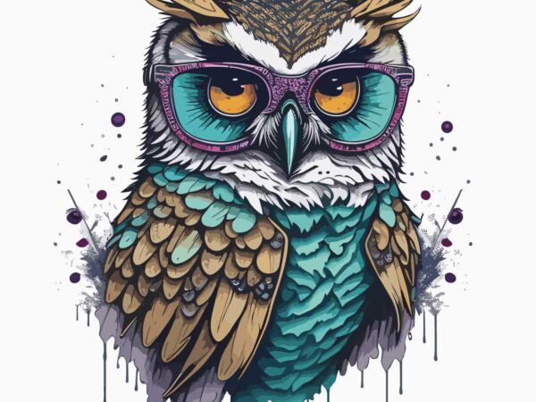 Owl wearing sunglass t shirt design online