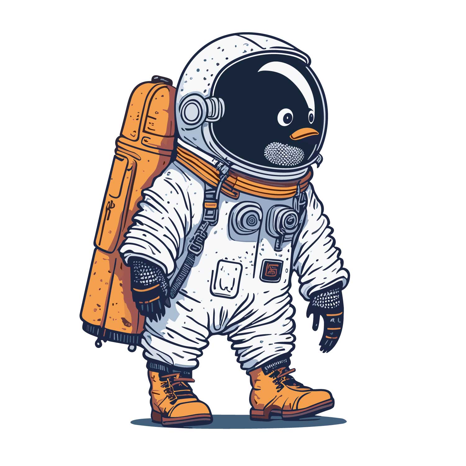 Penguin Wearing Astronot - Buy t-shirt designs