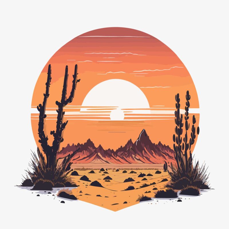 A vintage desert sun