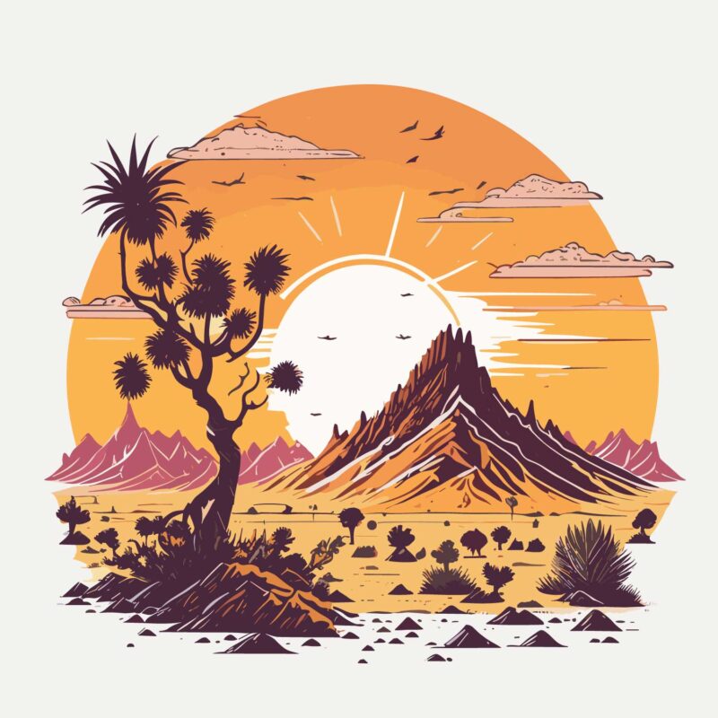 A vintage desert sun